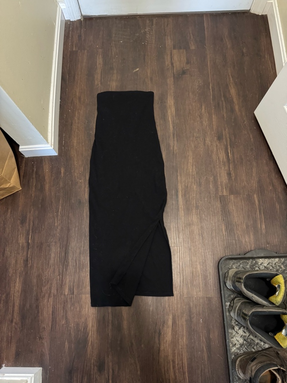 Old Navy Black Wrap Midi Dress